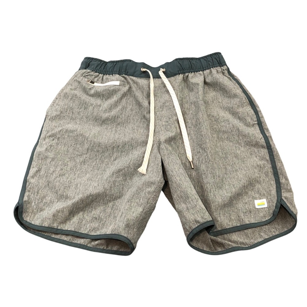 Vuori Banks Short Mens Medium Gray Heathered Elastic Waist Drawstring V330